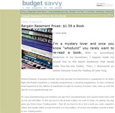 Budget Savvy Magazine :  Bargain Basement Prices: $1.59 A Book