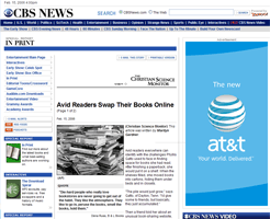 CBS News : Avid Readers Swap Their Books Online