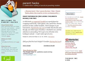 Parent Hacks : Swap Paperbacks (including Children's Books) For Free