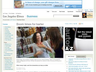 Los Angeles Times : Boom Times For Barter