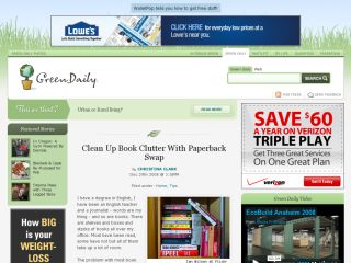 Green Daily : Clean Up Book Clutter With Paperback Swap
